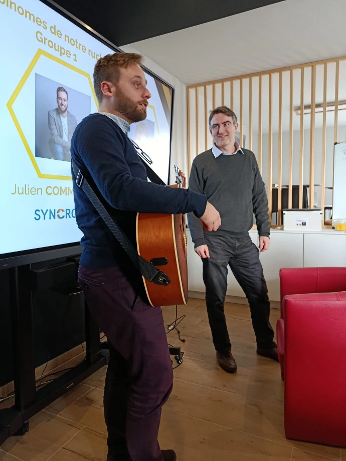 Laurent et Julien lors de la présentation de leur projet devant la commission